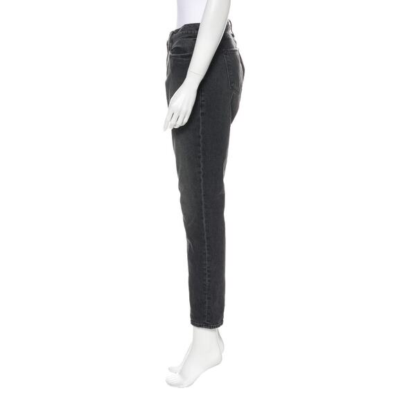 Frame La Garcon Straight Leg Gray Faded Black Ankle Straight Leg Jeans ~ Sz 28 - Picture 4 of 12